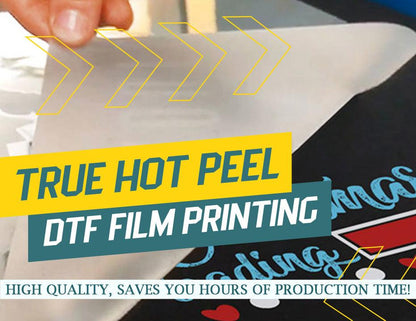 22"x120" Hot Peel DTF Printing, 10 Feet DTF Special - True Hot Peel, High Quality and Fast TAT